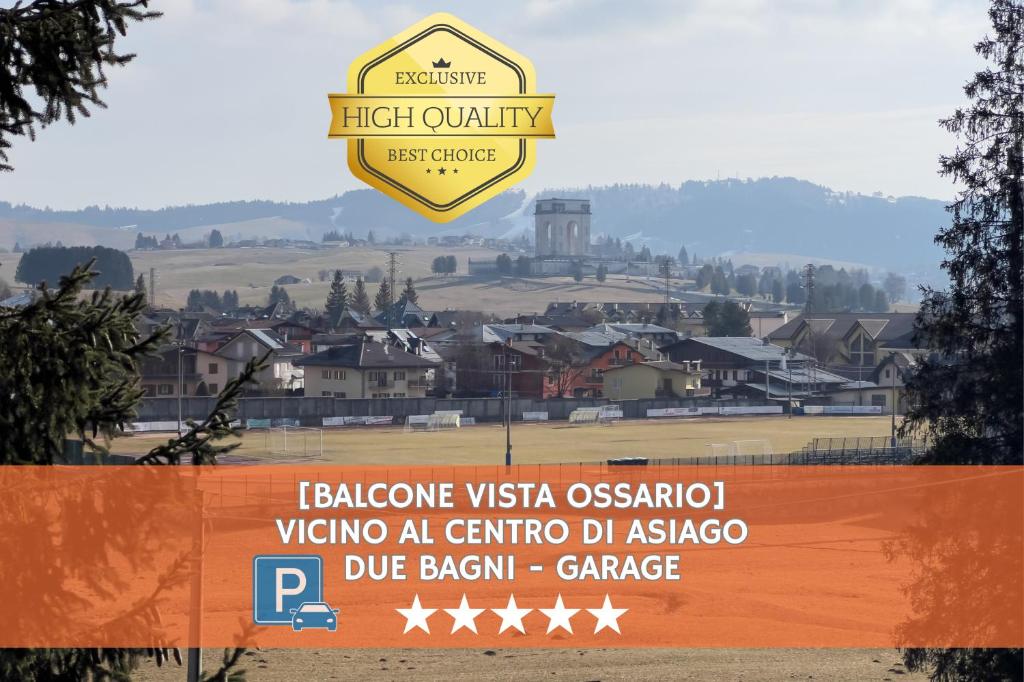 a sign in front of a town with a sign at 10 minuti a piedi dal centro - Zona Tranquilla e Silenziosa in Asiago