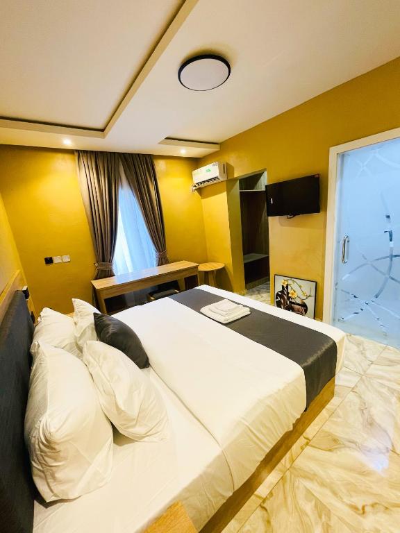 Postel nebo postele na pokoji v ubytování RIU HYATT HOTEL and SUITES