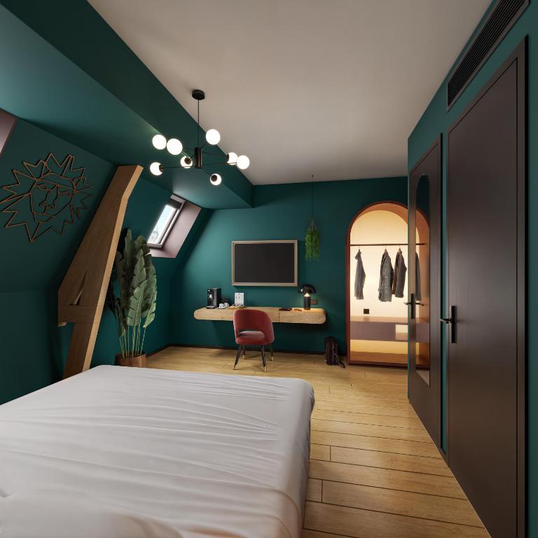 Postel nebo postele na pokoji v ubytování The Ald Hotel