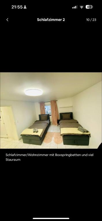 Χώρος καθιστικού στο Zimmer für 2 Monteure in Heppenheim Kirschhausen