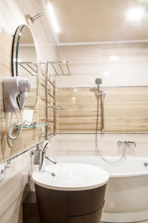 Koupelna v ubytování Elite Hotel