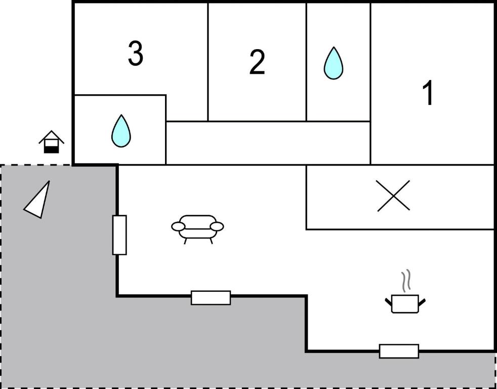 The floor plan of Pet Friendly Apartment