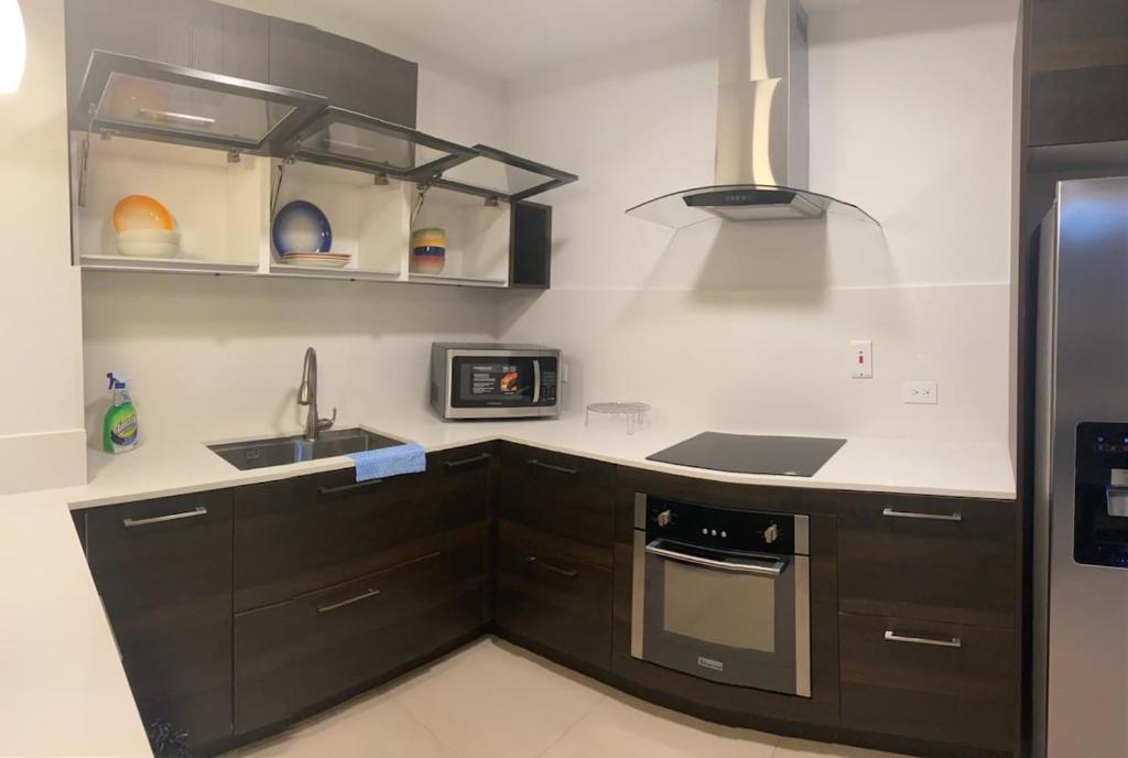 Kuchyň nebo kuchyňský kout v ubytování Parkhurst Suite
