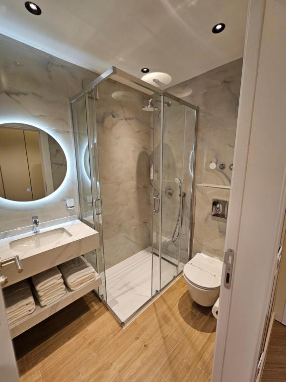 Koupelna v ubytování Guesthouse Sidro