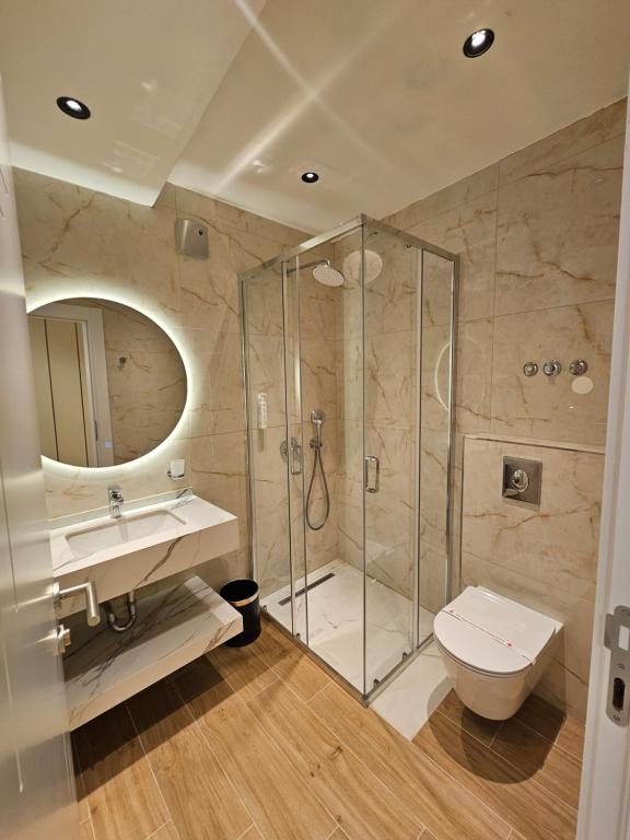 Koupelna v ubytování Guesthouse Sidro