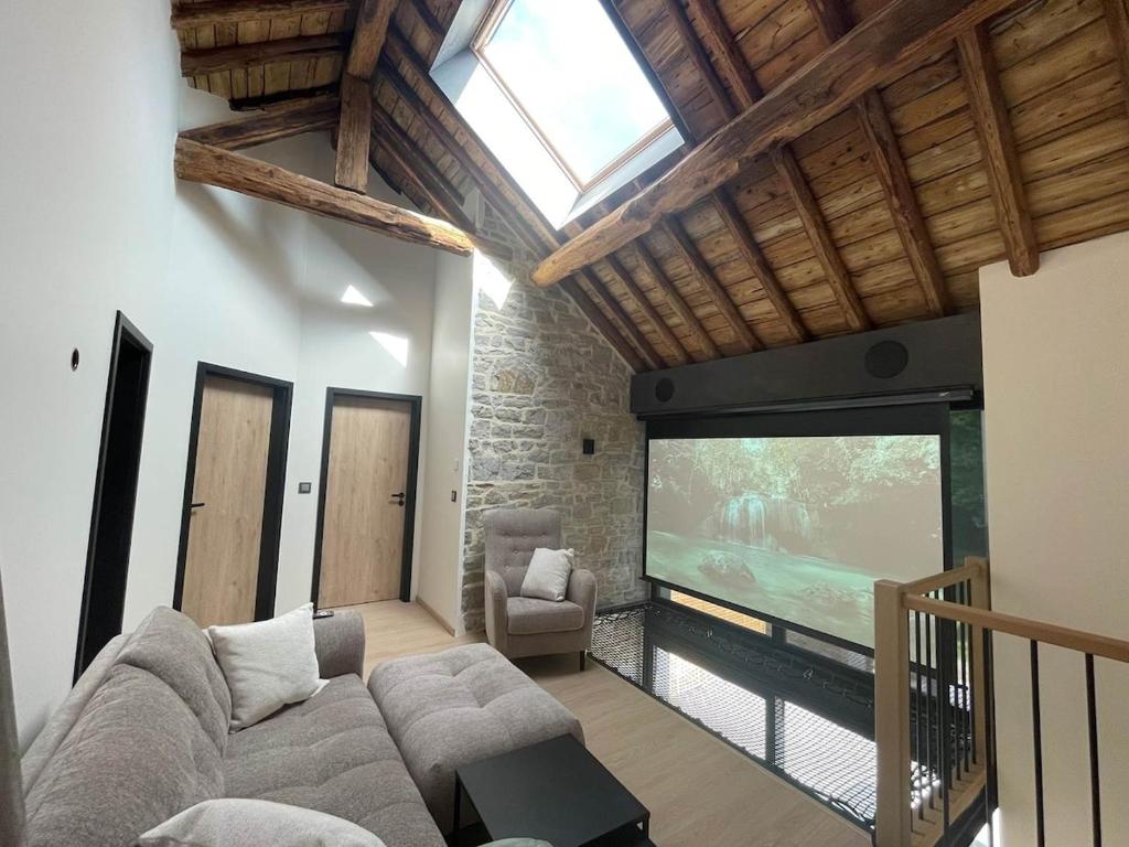 Posezení v ubytování Gîte La Chouette