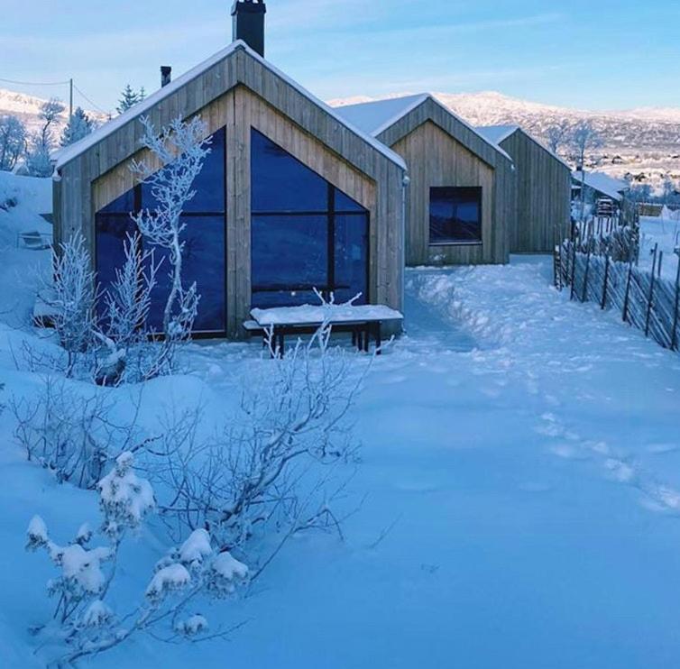 Modern Cabin Near Auersvatn And Ski Trails v zimě