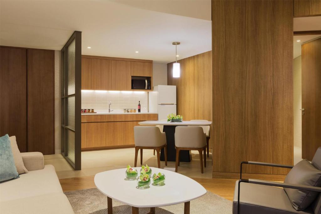 Kuchyň nebo kuchyňský kout v ubytování Grand Hyatt Incheon