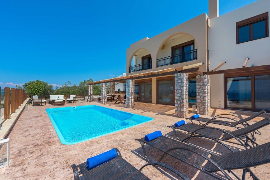 The swimming pool at or close to Butterfly Villa with stunning Sea and Valley Views