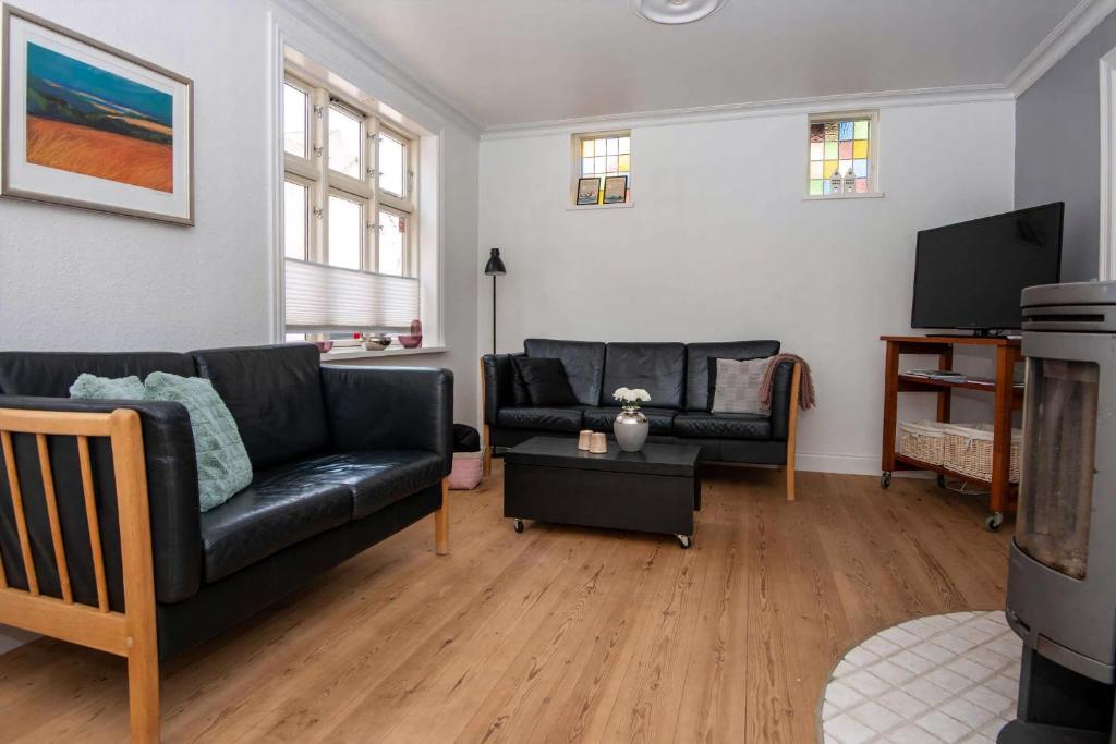Sjónvarps- og/eða afþreyingartæki á Cozy Central Located Townhouse In Nakskov