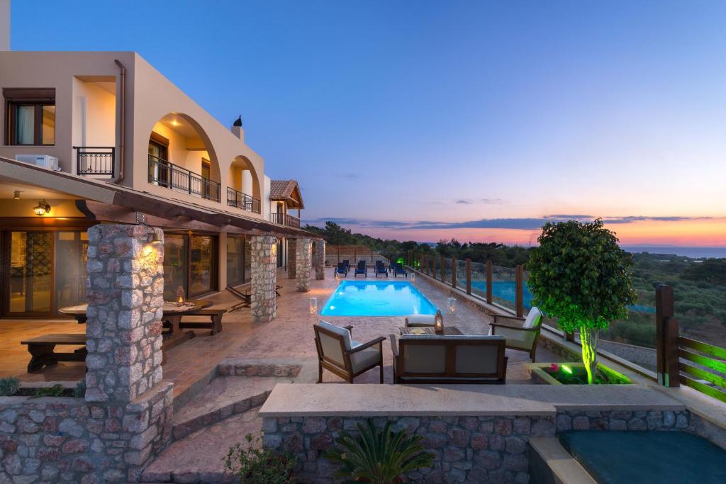 The swimming pool at or close to Butterfly Villa with stunning Sea and Valley Views