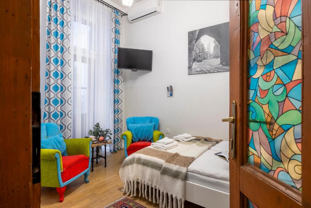 Posteľ alebo postele v izbe v ubytovaní Kurkowa Apartments