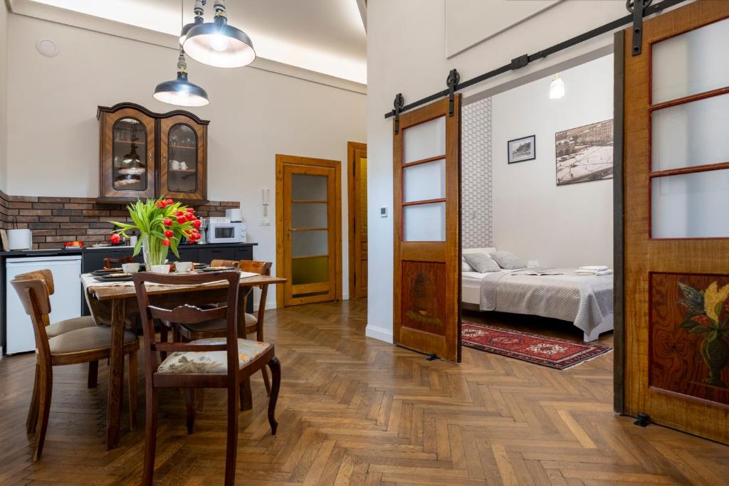 Posteľ alebo postele v izbe v ubytovaní Kurkowa Apartments