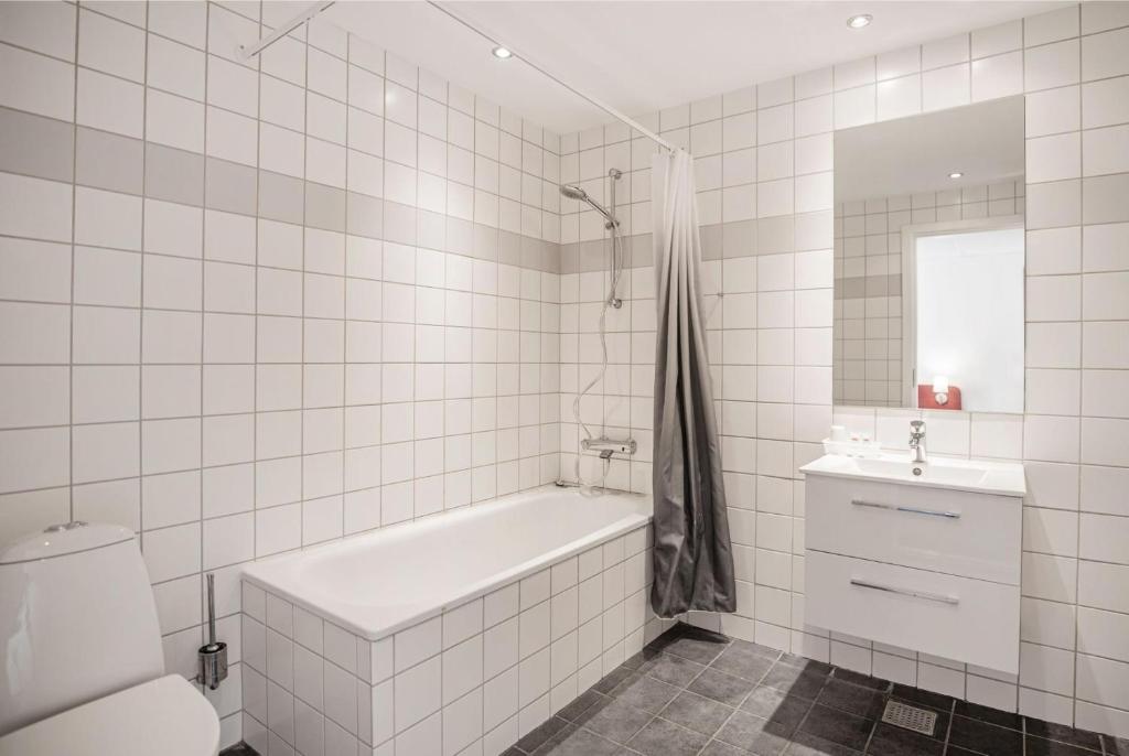 Koupelna v ubytování Hotel Ringkøbing