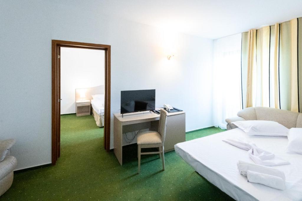 Postel nebo postele na pokoji v ubytování Complex Bran Brad Bega