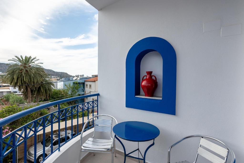 Balkón nebo terasa v ubytování Psaras Apartments