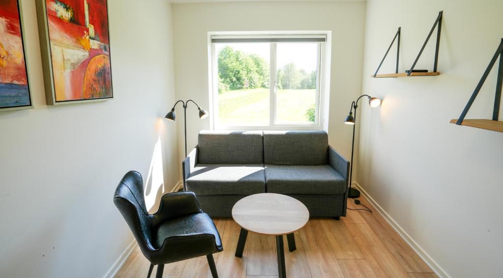 Χώρος καθιστικού στο Hotel Vissenbjerg Storkro