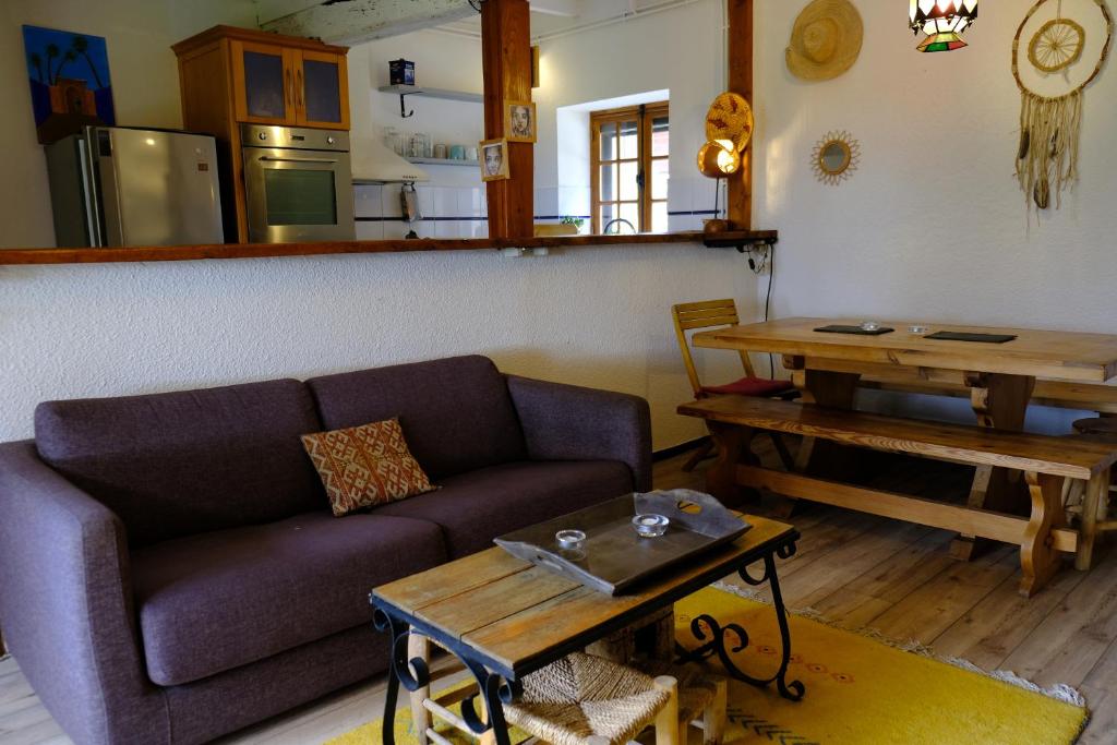 Posezení v ubytování maison campagne jardin