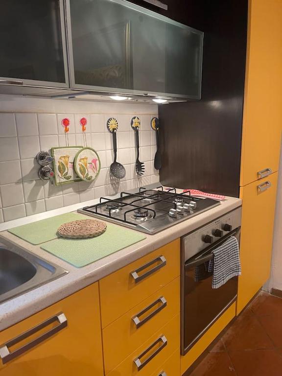 A kitchen or kitchenette at Toscana, La Terra Del Vino Sharon House per Degustare il Chianti!