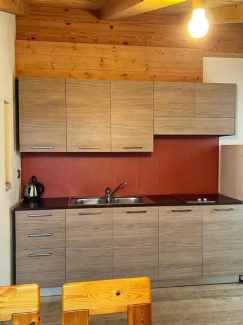 Kuchyňa alebo kuchynka v ubytovaní Residence Raethia tra Bormio e Livigno