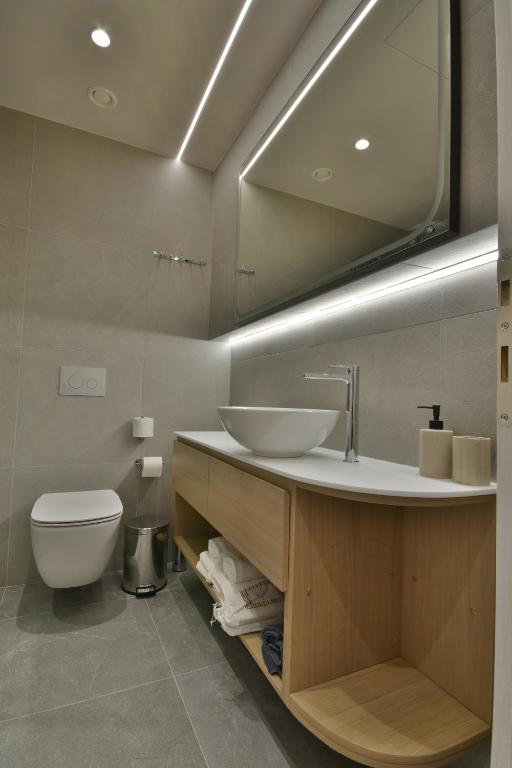 Koupelna v ubytování Oceanis Hotel Tyros