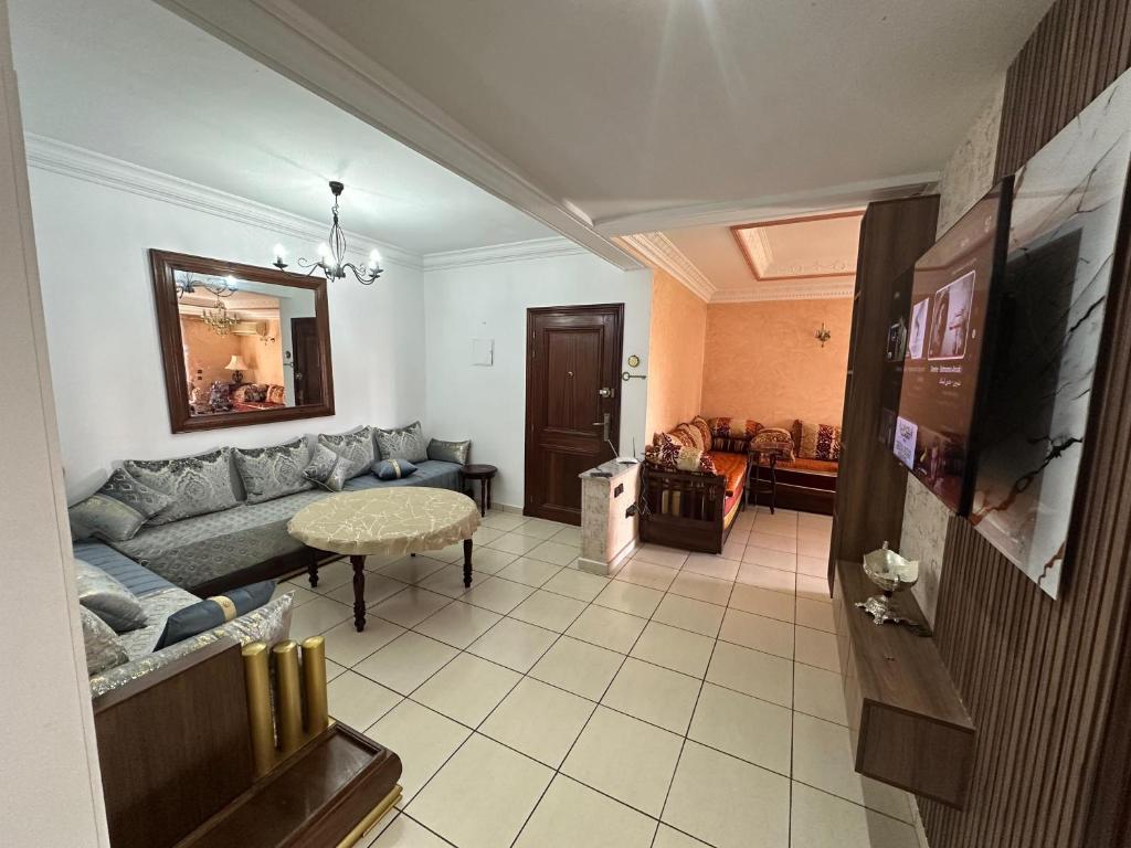 Zona de estar de Résidence Oubaha - Grand appartement avec piscine