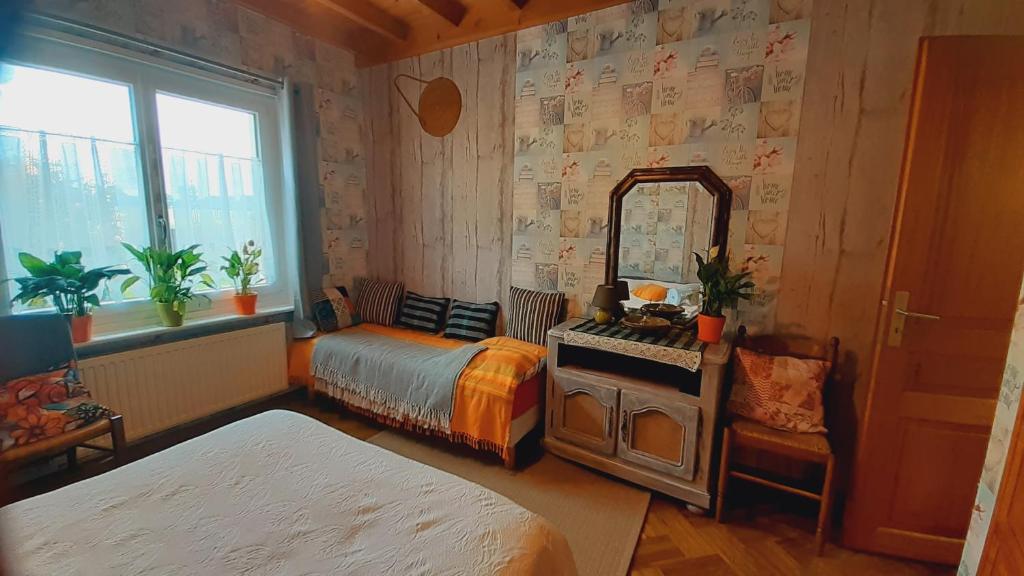 Postel nebo postele na pokoji v ubytování Studio du gite