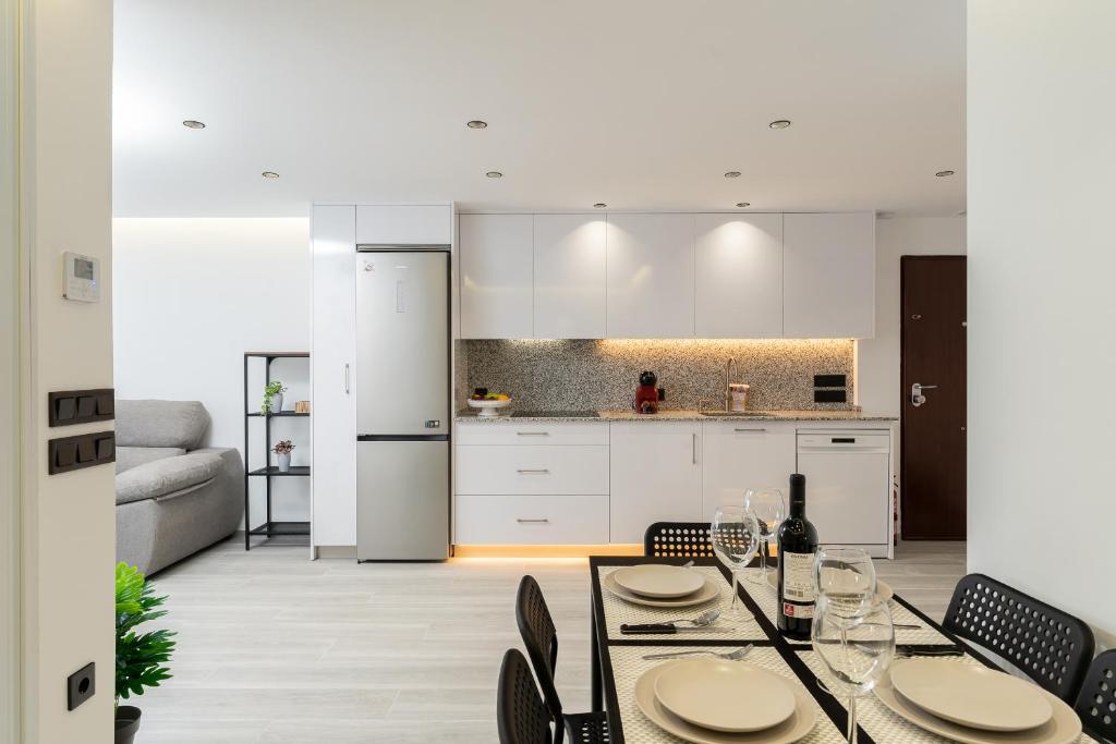 Η κουζίνα ή μικρή κουζίνα στο Apartamento Orquideas