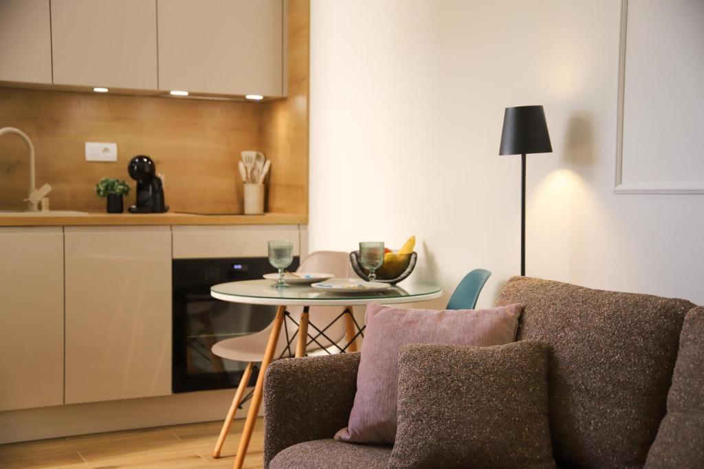 Η κουζίνα ή μικρή κουζίνα στο Apartments Dare & Piccolo