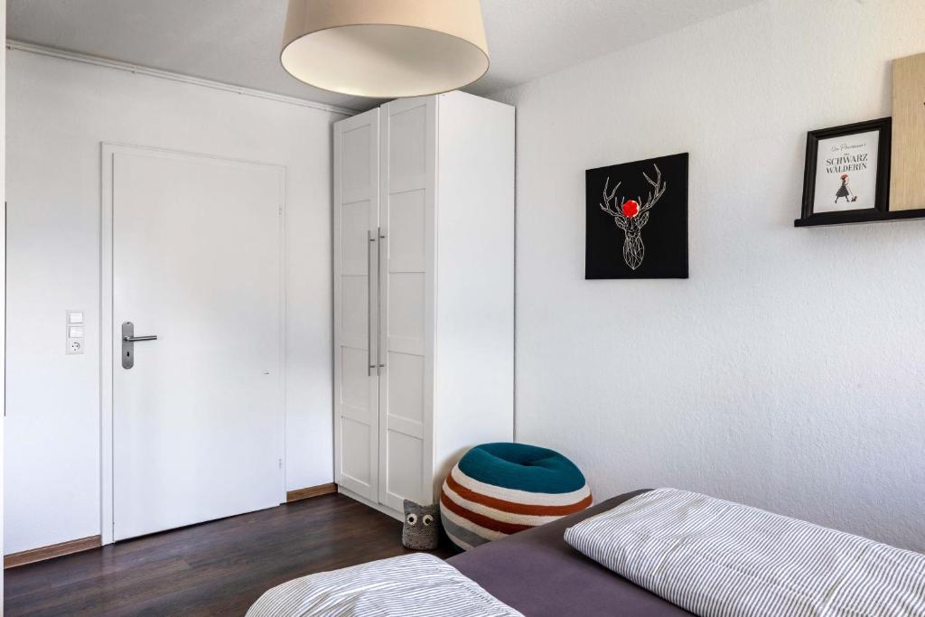 Postel nebo postele na pokoji v ubytování Haus Albi