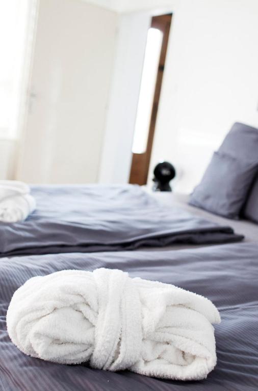Cama o camas de una habitación en Vilas & Wellness Resort Orlík