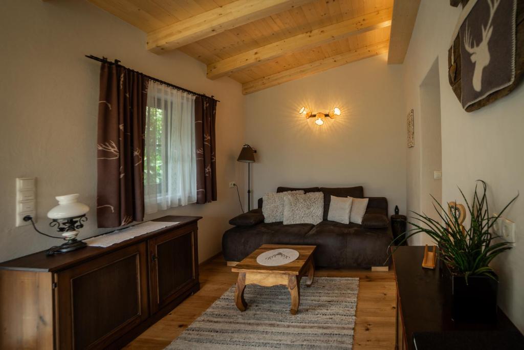 Posezení v ubytování Ferienhaus Ötztal-Lodge