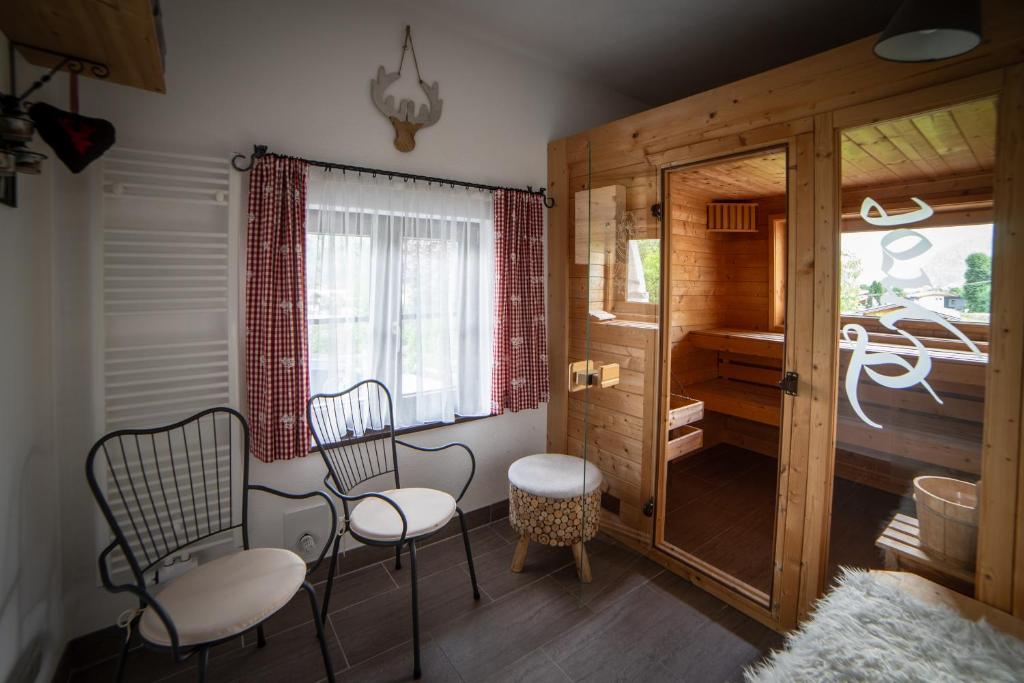 Posezení v ubytování Ferienhaus Ötztal-Lodge