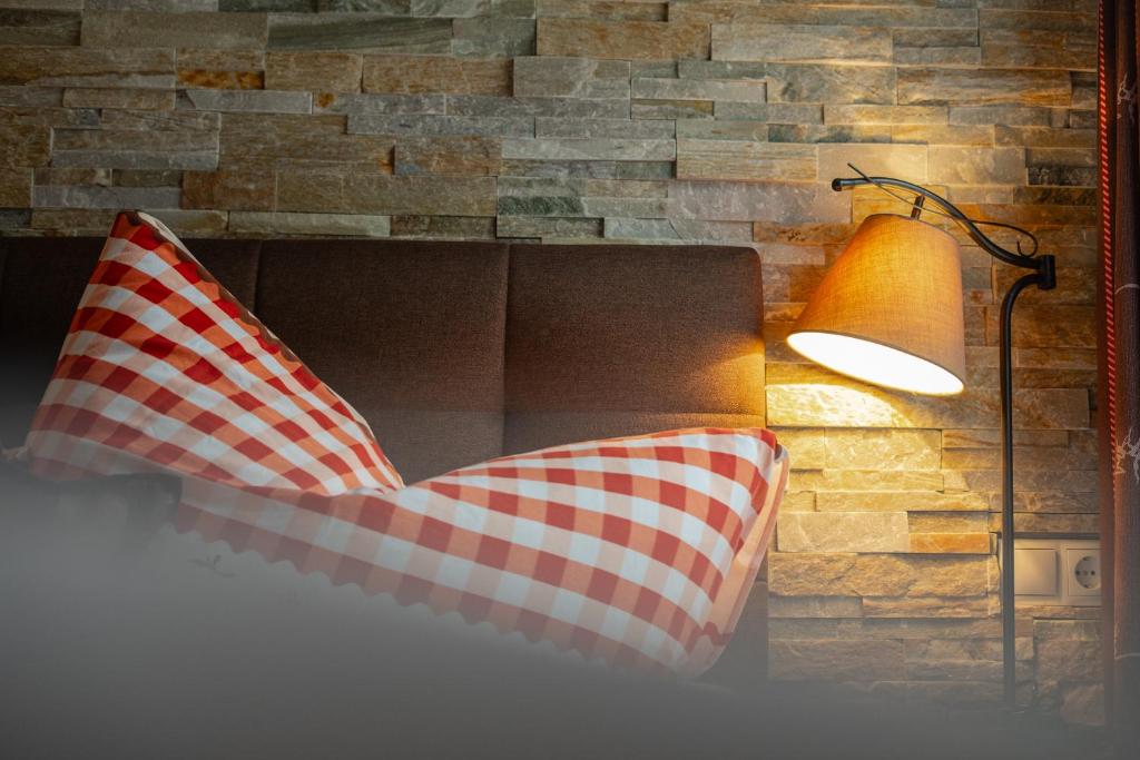 Postel nebo postele na pokoji v ubytování Ferienhaus Ötztal-Lodge
