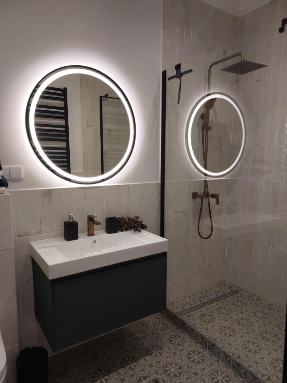 Kúpeľňa v ubytovaní Apartamenty Toszeckie LUX
