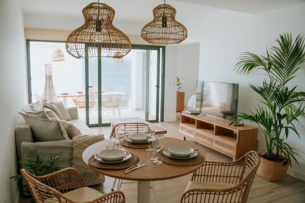 Et opholdsområde på Casa Aguita, Atico Villaverde