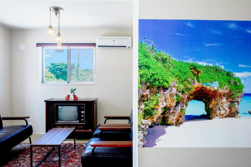 Χώρος καθιστικού στο UMInoLIFE 宮古島-sango-