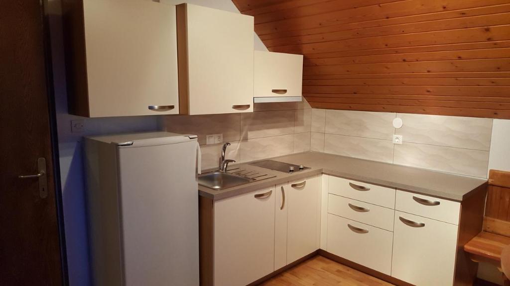 Kuchyň nebo kuchyňský kout v ubytování Garden Apartments Maria