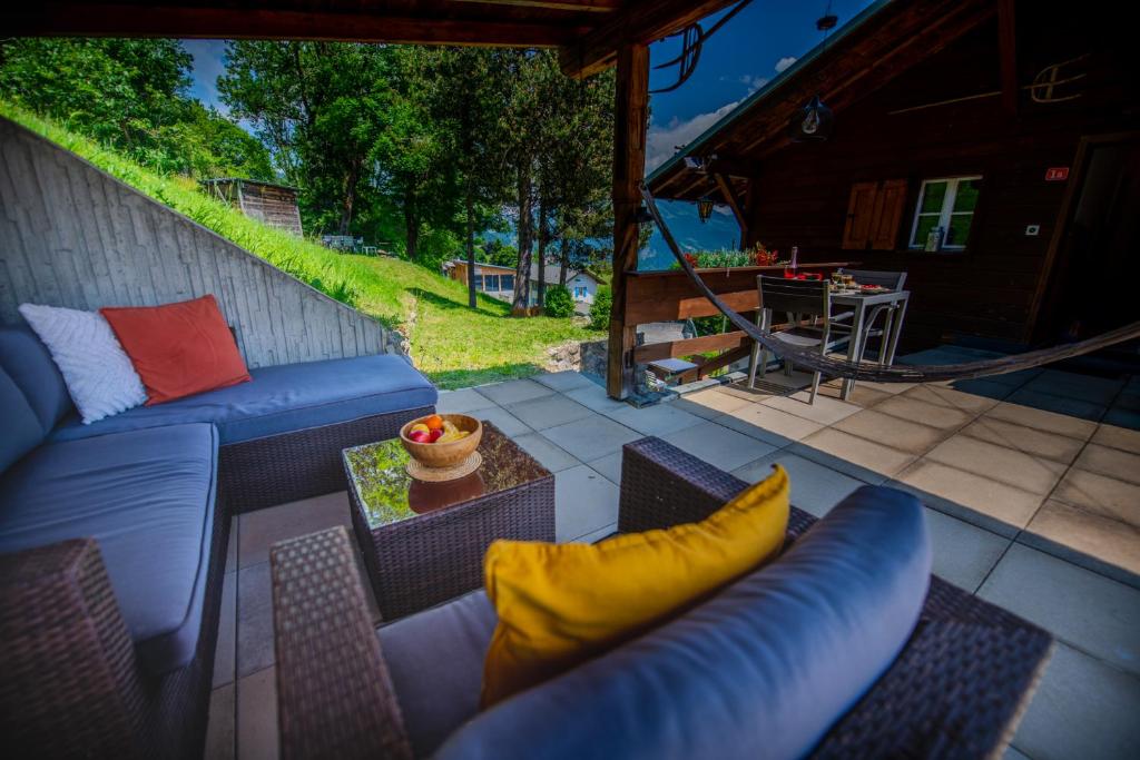 Posezení v ubytování Studio avec sauna - 300m des pistes