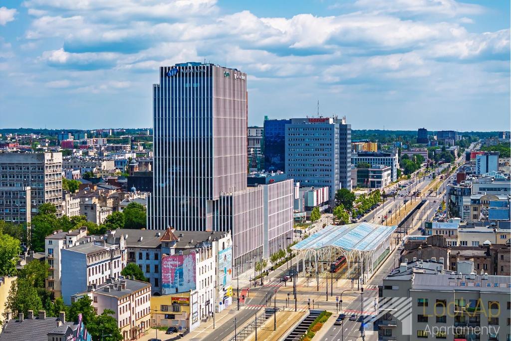 Výhľad na mesto Lodž alebo výhľad na mesto priamo z apartmánu