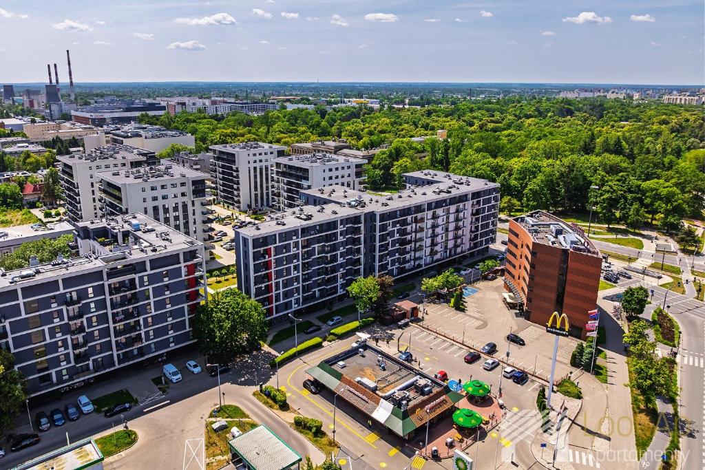Výhľad na mesto Lodž alebo výhľad na mesto priamo z apartmánu