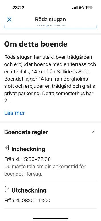 Fotografie z fotogalerie ubytování Röda stugan v destinaci Köpingsvik