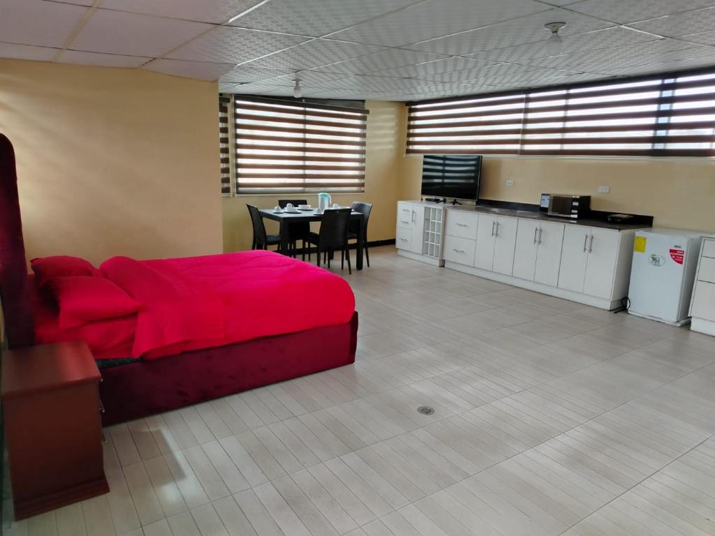 Kuchyň nebo kuchyňský kout v ubytování Hostal Mediodía MATRIZ
