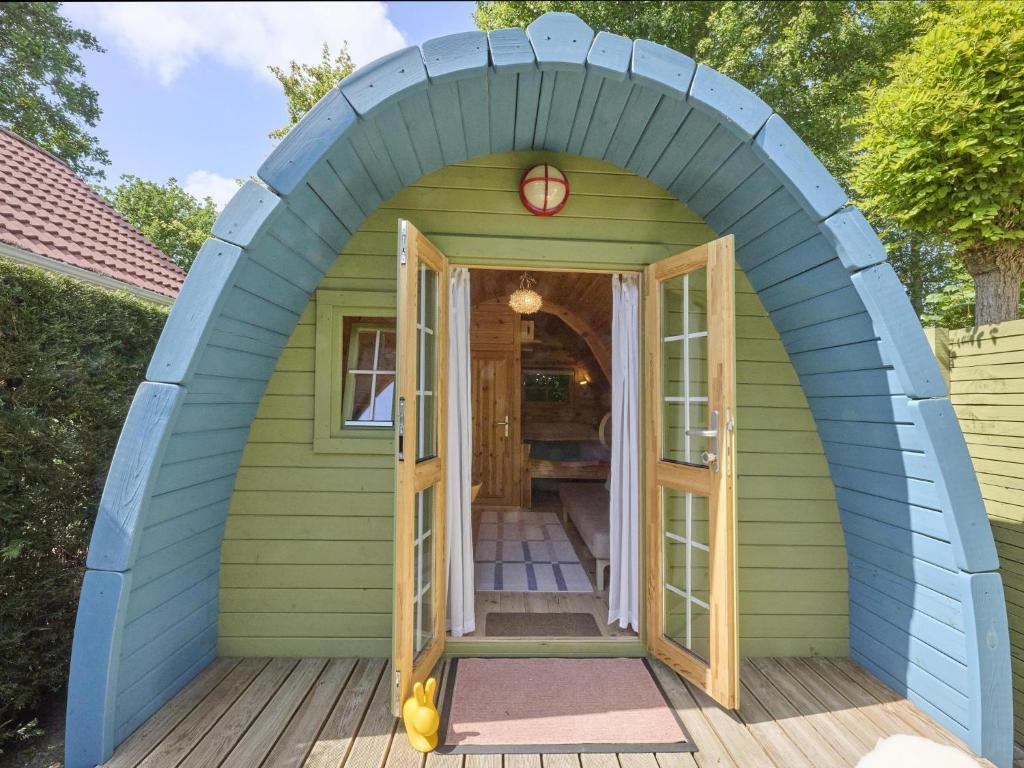 La fachada o entrada de Tiny House Jet