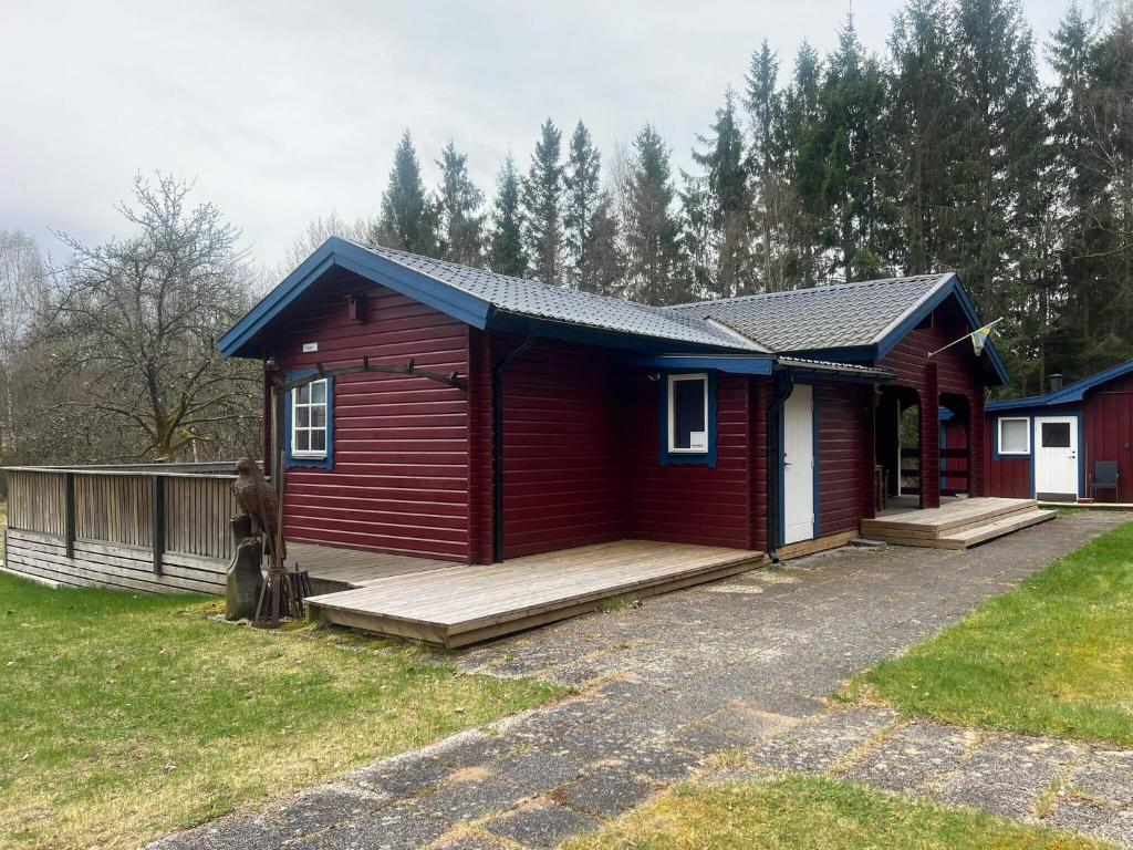 Bygningen som feriehuset ligger i