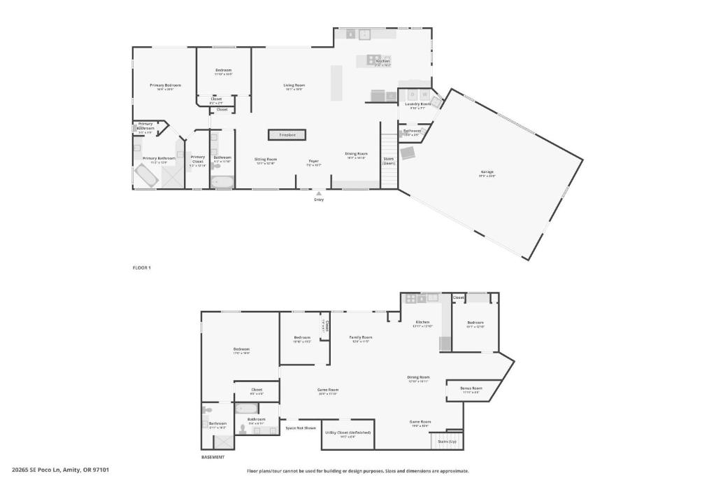 un plano de una casa en Daze Off Amity, en Amity