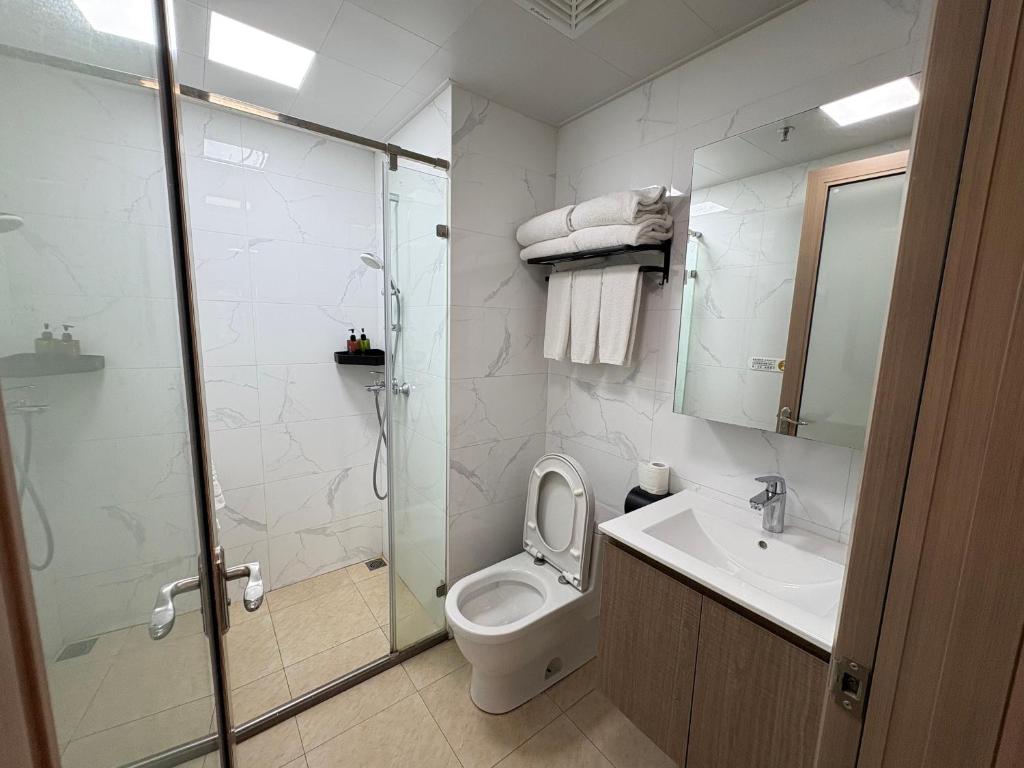 Koupelna v ubytování Kingkey Shuibei International Apartment Hotel