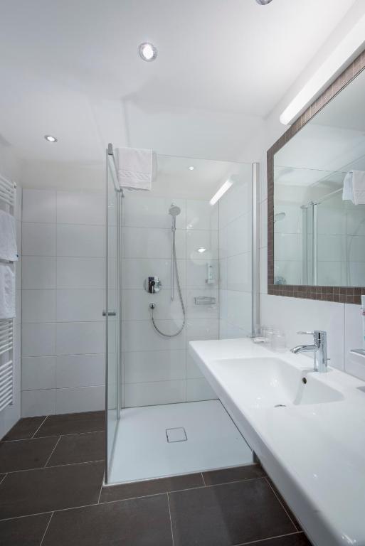 Koupelna v ubytování Hotel Fischer