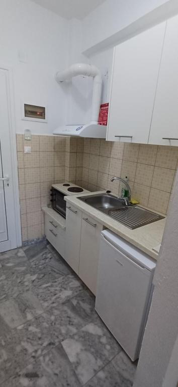 Kuchyň nebo kuchyňský kout v ubytování Villa Kavourakia