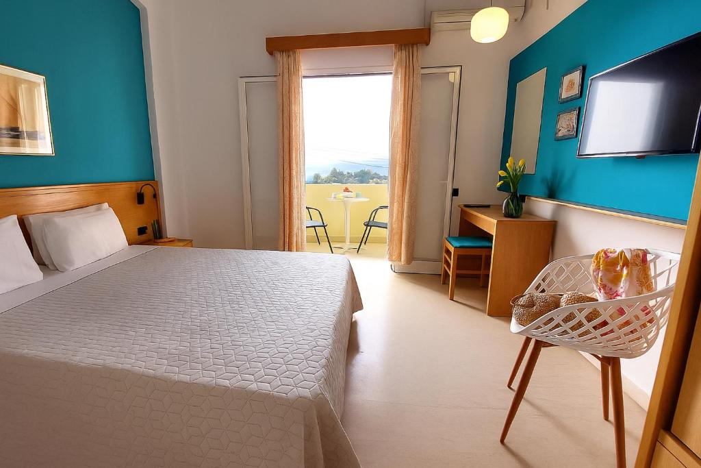 Postel nebo postele na pokoji v ubytování Elite Corfu - Adults Friendly